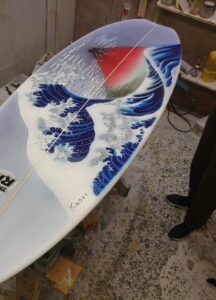 サーフボードアート 葛飾北斎 赤富士 神奈川沖浪裏 サーフボードアート 葛飾北斎 赤富士 神奈川沖浪裏